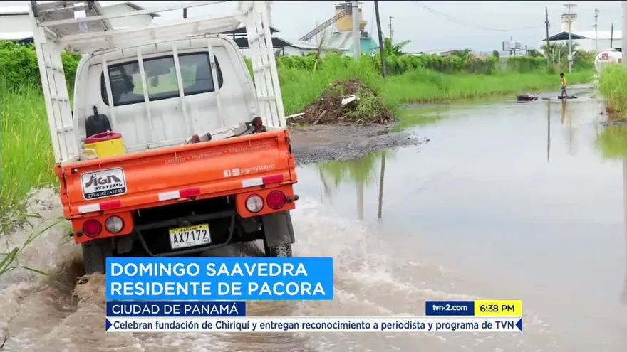 Calles en mal  estado en Pacora