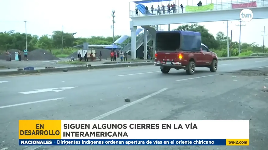 Vía Interamericana en Horconcito se mantiene abierta