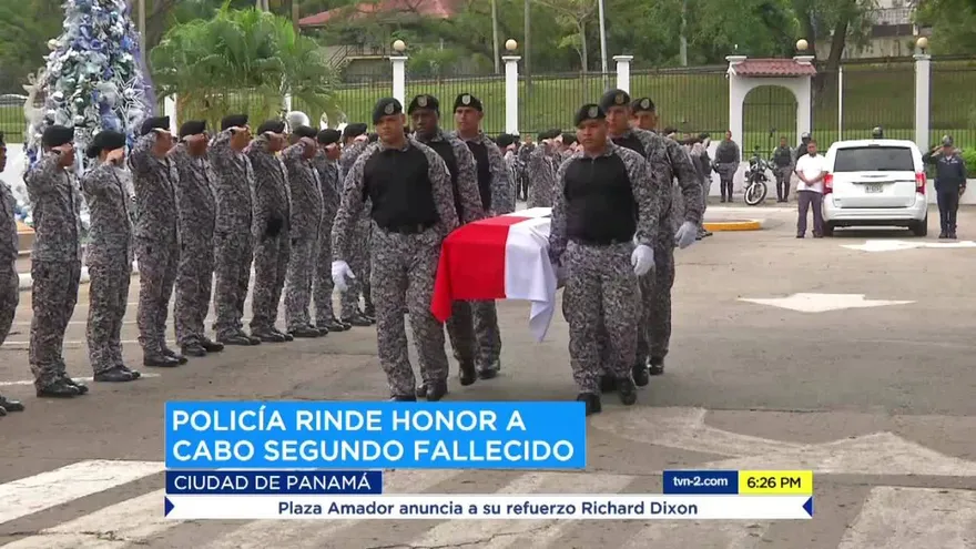 Policía rinde honor a Cabo Segundo fallecido