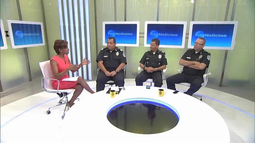 Omar Pinzón, Javier Castillo, Julio Lazo, Comisionados de la Policía Nacional