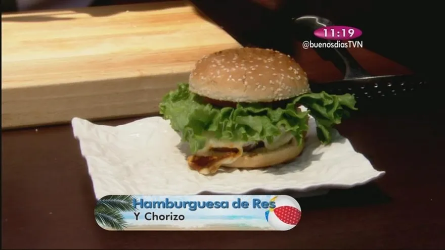 Hamburguesa de Res y Chorizo