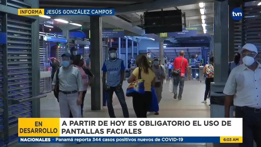 Uso obligatorio de la pantalla facial en el transporte público