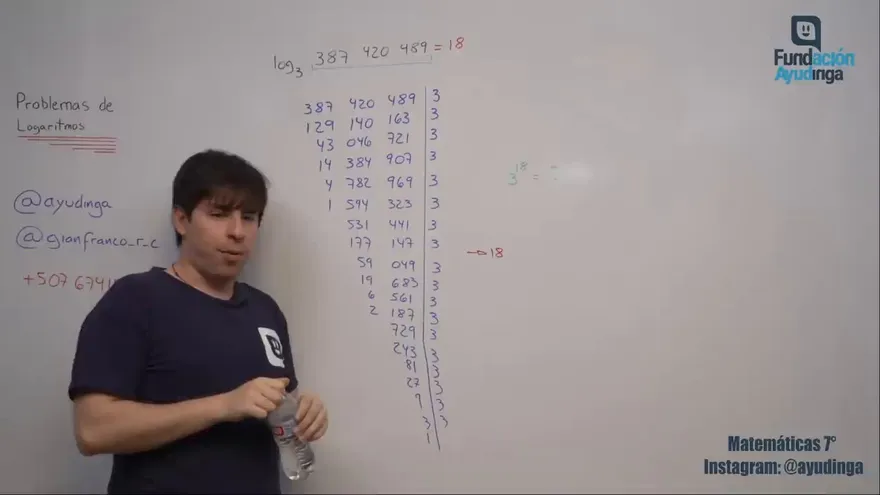 Ayudinga Matemáticas 7° - Logaritmación de Números Enteros Parte V 5 de mayo de 2020