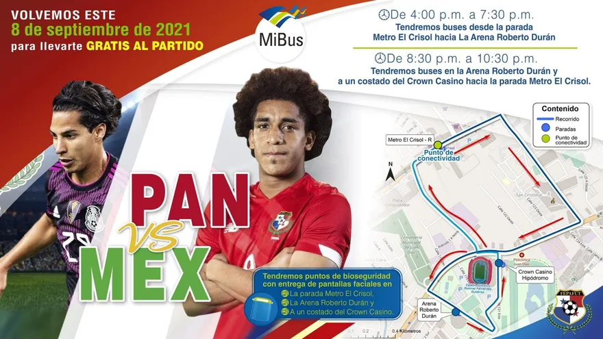 MiBus replica estrategia para el partido Panamá vs México