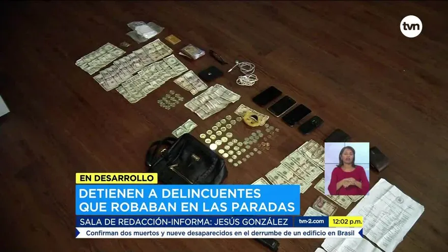 Capturan a delincuentes que robaban en paradas