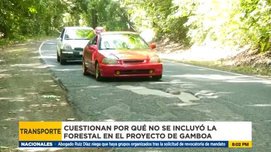 Carretera forestal por el mal estado de la vía