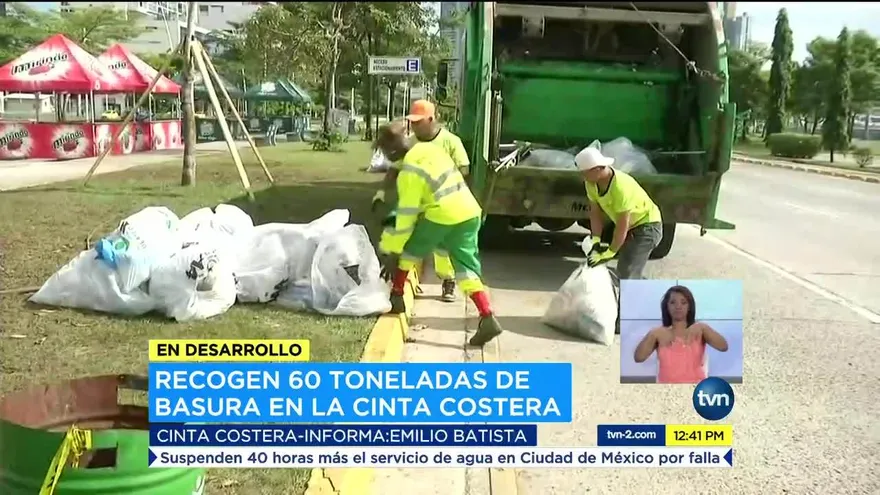 Más de 60 toneladas de basura generan desfile en Cinta Costera