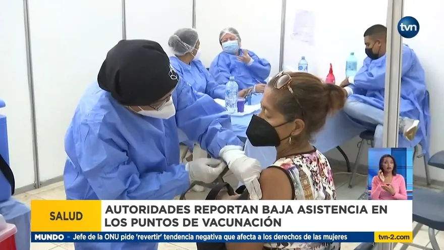 Baja asistencia en centro de vacunación de Chiriquí