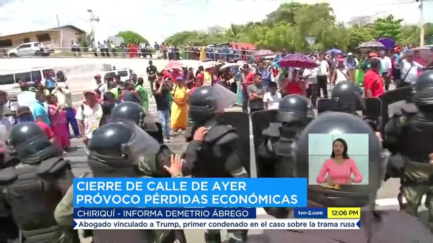 Cierre de calle en Chiriquí generó pérdidas económicas