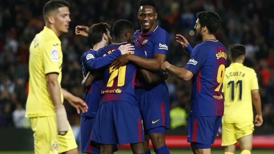 Con Doblete de Dembélé, Barcelona sigue liderando La Liga