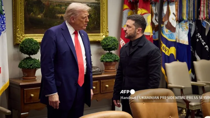 Donald Trump (presidente de EEUU), y Volodimir Zelensky (presidente de Ucrania)