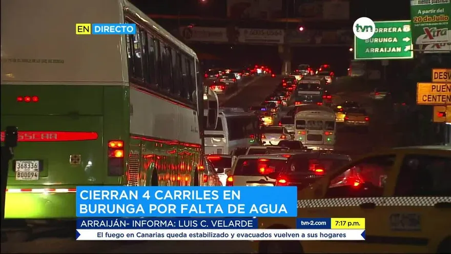 Residentes de Arraiján cierran vía por falta agua