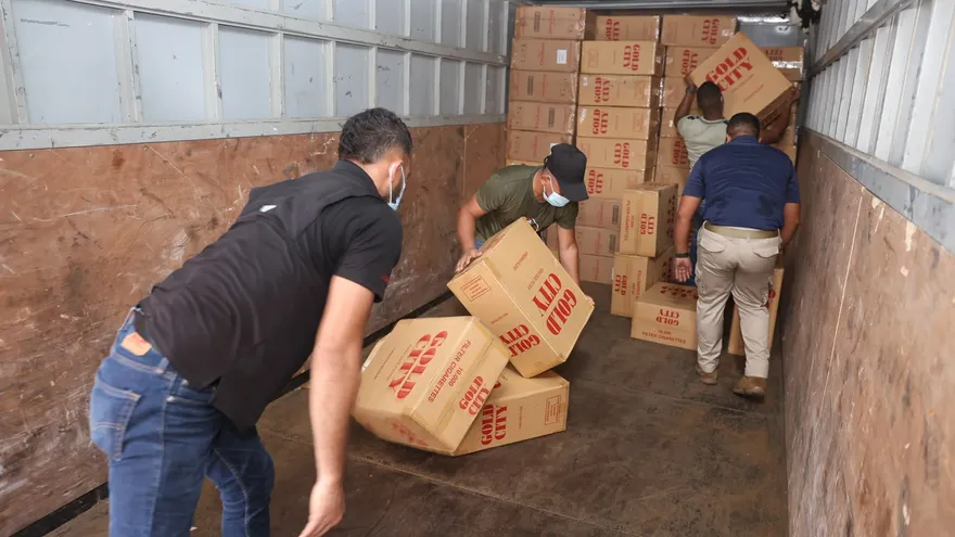 La Autoridad Nacional de Aduanas decomisa 3,787 cigarrillos.