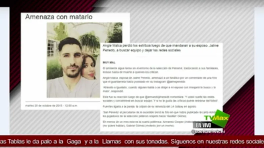 Esposa de Jaime Penedo amenaza de muerte por redes sociales