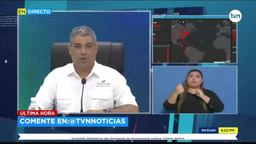 Conferencia de prensa del COVID-19 en Panamá del 22 de marzo