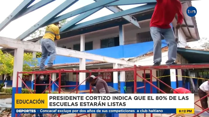 Cortizo admite que todas las escuelas no estará listas