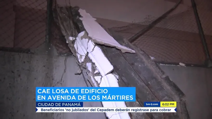 Caída de losa en juzgado de familia