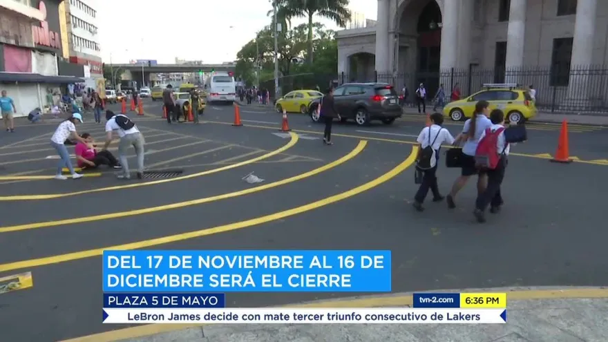 Tránsito de carros se suspenderá durante un mes en la Plaza 5 de Mayo
