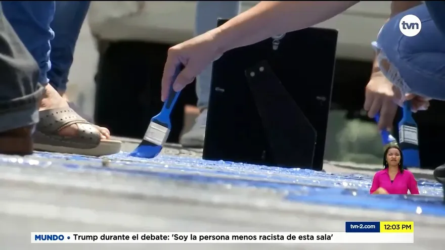 Pintan corazones como homenaje de la tragedia del 8B-06