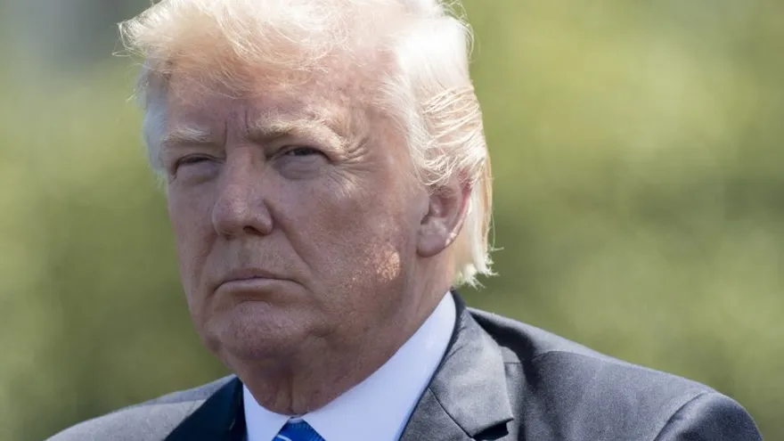 El presidente de Estados Unidos, Donald Trump, en un acto oficial este lunes 15 de mayo.