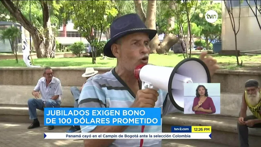 Jubilados protestan en Chiriquí, piden que se cumpla con el pago del bono