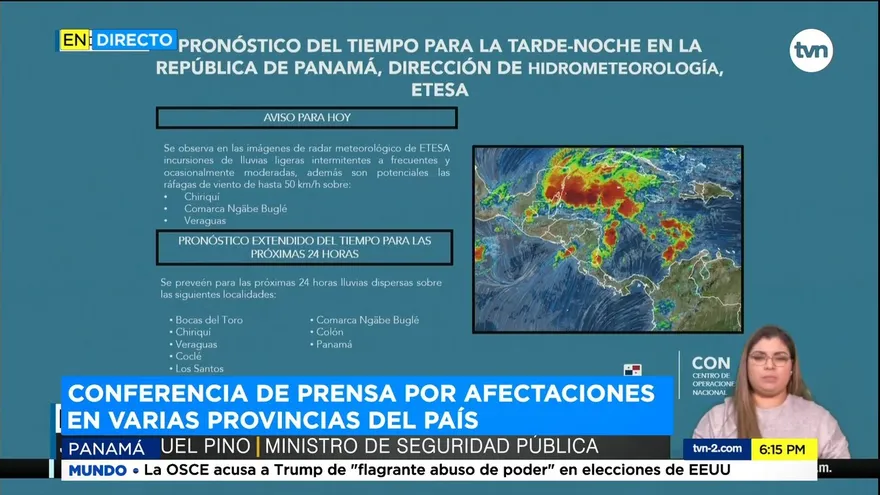 Lluvias se mantendrán en varias provincias del país