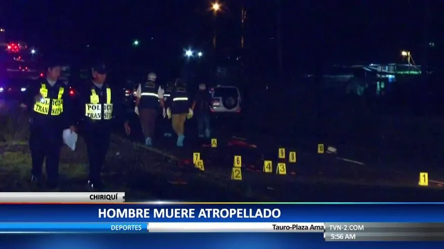 Hombre muere atropellado en Chiriquí