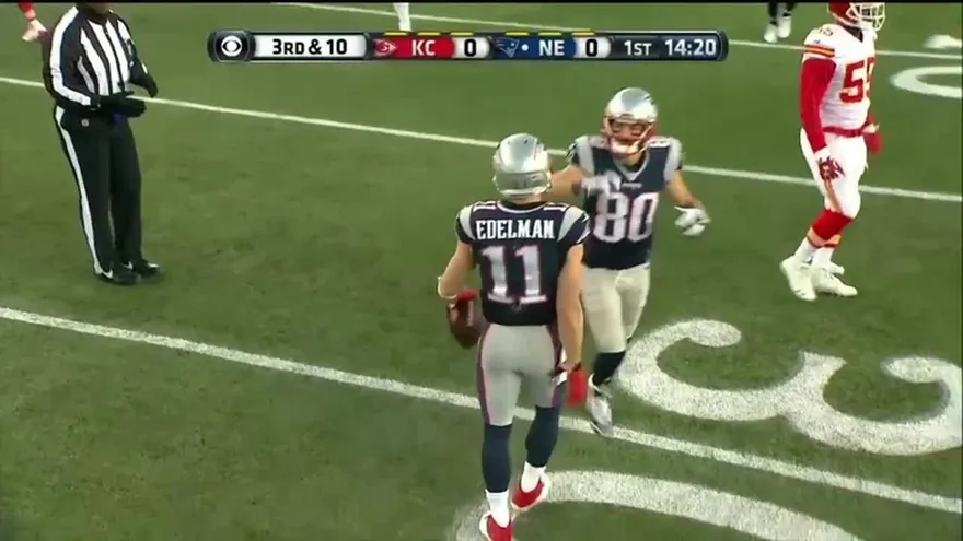 Chiefs 20 - Patriots 27, playoff