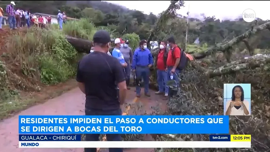 Se registra protesta de residentes en Gualaca, provincia de Chiriquí