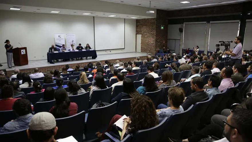 Vista general del foro académico "Ejecuciones extrajudiciales y protección internacional", hoy 30 de enero de 2018.
