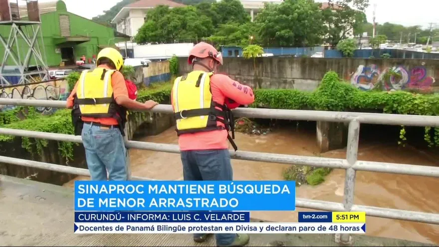 Suspenden la búsqueda de menor que cae al Río Curundú