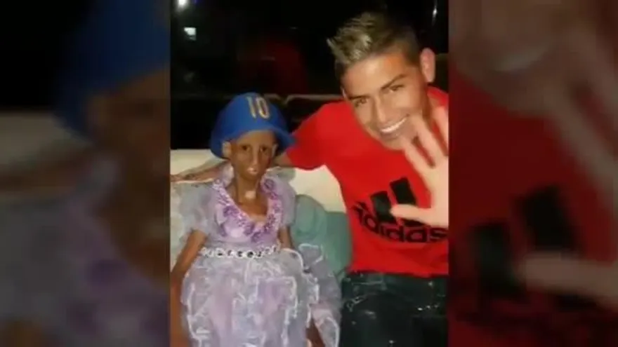 James Rodríguez hizo realidad el sueño de la pequeña Magali