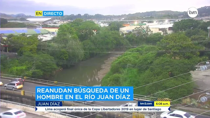 Reanudan búsqueda de adulto mayor desaparecido en el río Juan Díaz