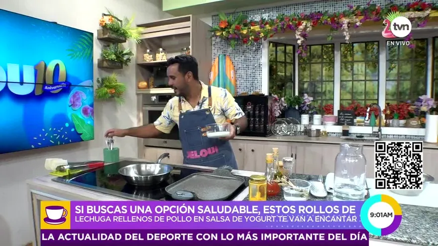 Hoy preparamos Rollos de Lechuga rellenos de Pollo en una cremosa salsa de Yogurt