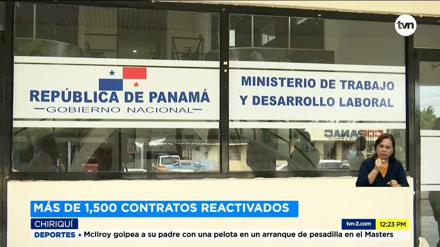 Más de 7 mil contratos reactivados en Chiriquí