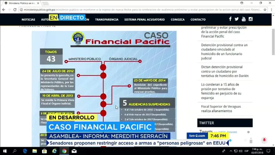 Peligra caso Financial Pacific, Ministerio Público reacciona