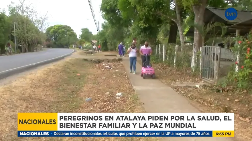 Peregrinos en Atalaya piden por la paz mundial