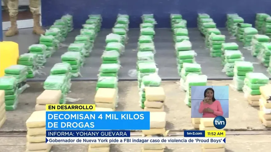 Incautan más de 4 mil kilos de droga