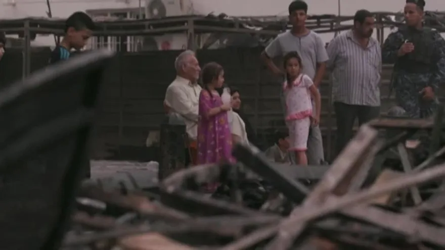 Vigilia de los familiares de las víctimas del atentado en Bagdad