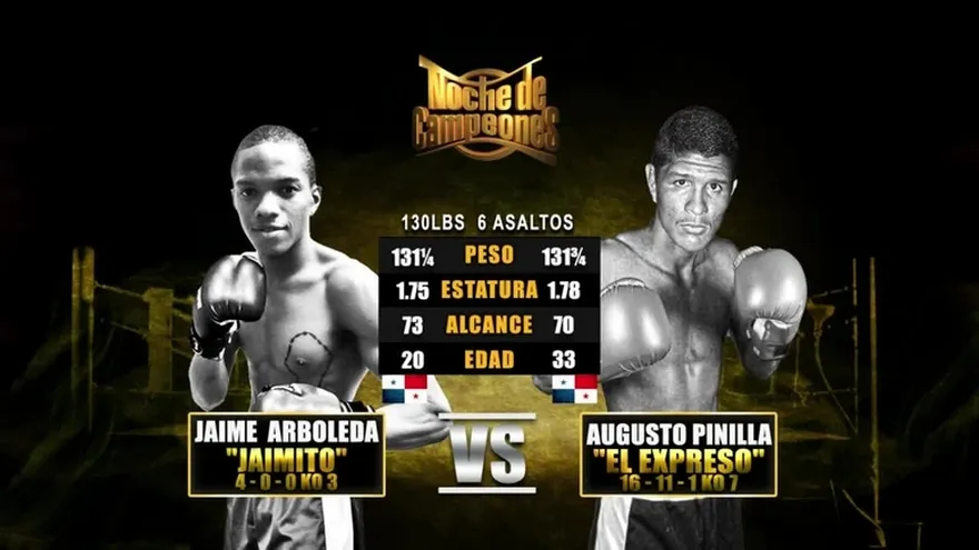 Jaime Arboleda derrotó por KO a Augusto Pinilla