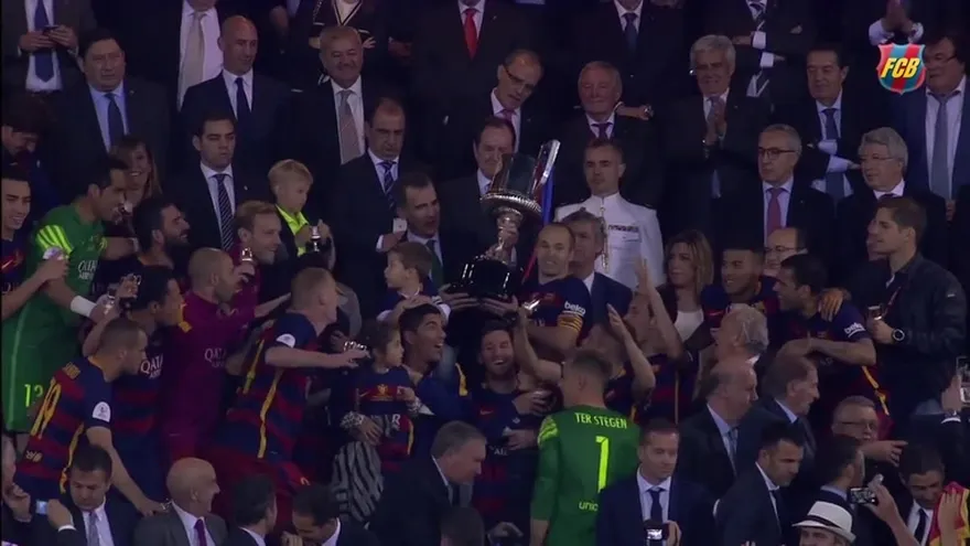 Así celebró el Barcelona, campeón de la Copa de Rey 2016