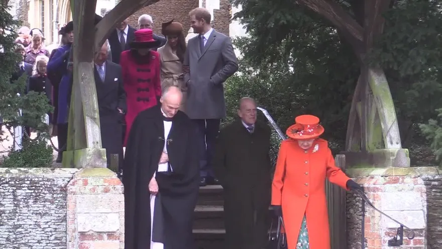 Meghan Markle acudió a la misa de Navidad con la familia real