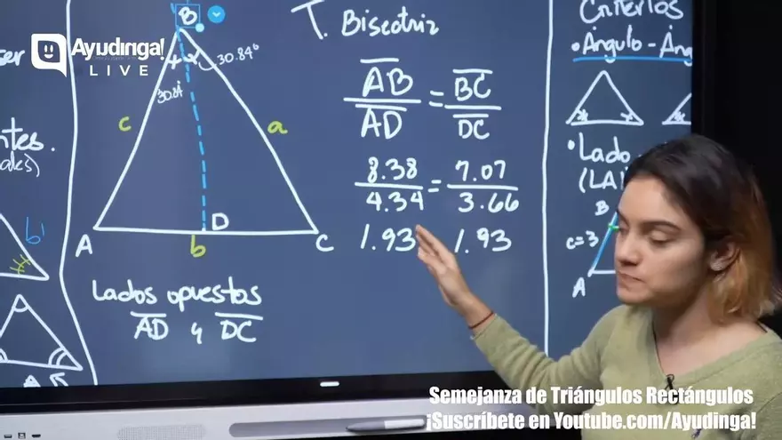 Ayudinga Mátemáticas 10° - Criterios de Semejanza - Triángulos Rectángulos 1 de julio de 2020