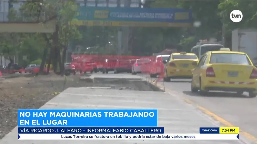 ¿Están paralizados los trabajos en la Vía Ricardo J. Alfaro?