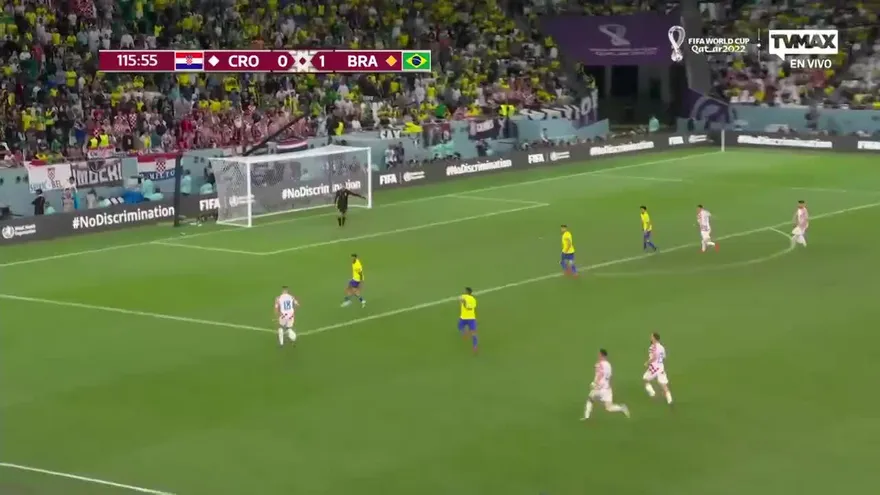 Croacia vs Brasil. Gol de Croacia, anotado por Bruno Petkovic
