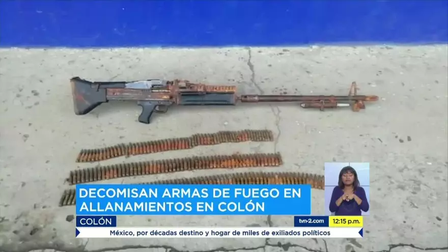 Decomisan armas de fuego en varios operativos en Colón
