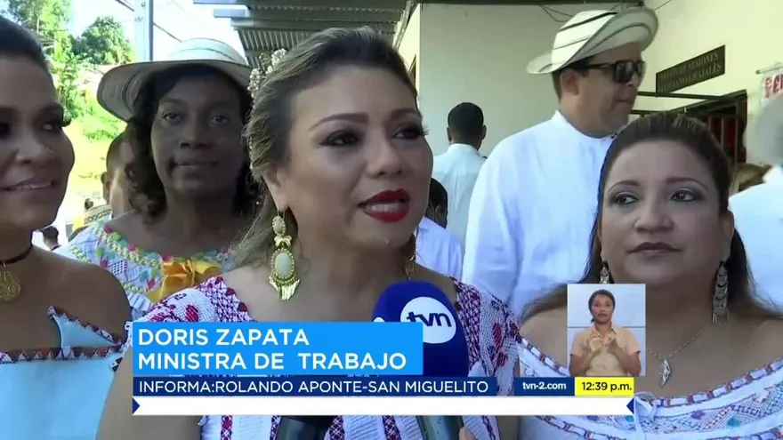 Ministra de Trabajo abanderada en desfile de San Miguelito