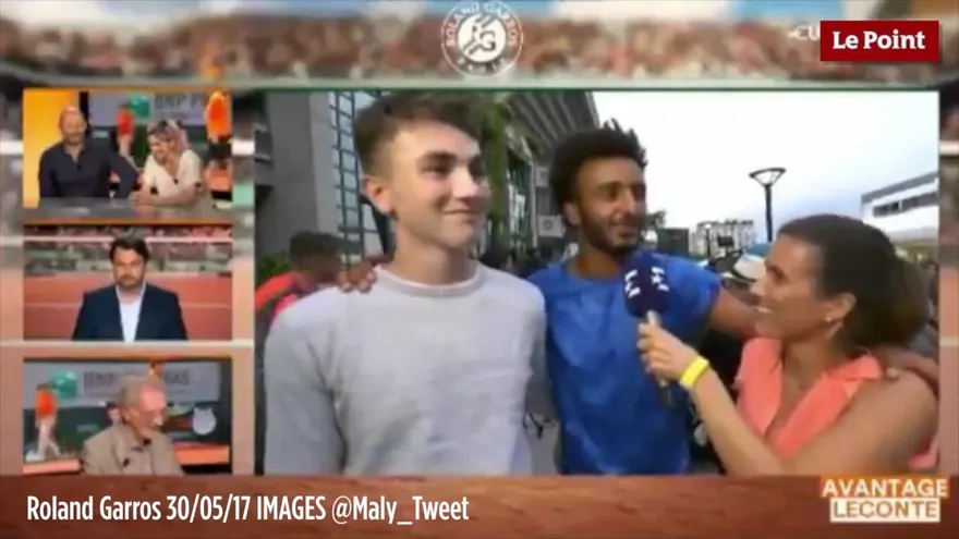 Incidente entre el tenista Maxime Hamou  y la periodista Maly Thomas