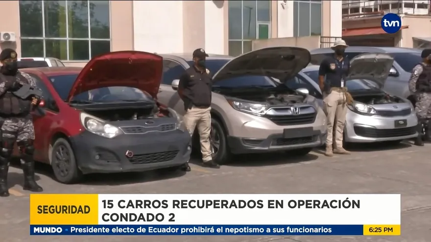 Recuperan autos robados en operativo en Colón