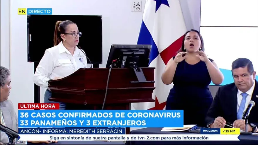 Panamá confirma 36 casos por brote de coroavirus